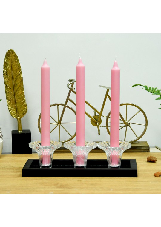 10 Inch Light Rose Straight Taper Candles (144pcs/Case) Bulk