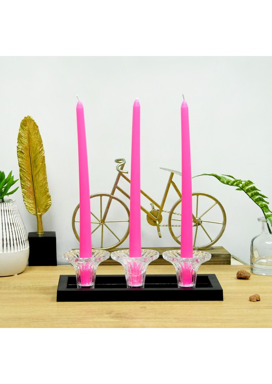 12 Inch Hot Pink Taper Candles (1 Dozen)