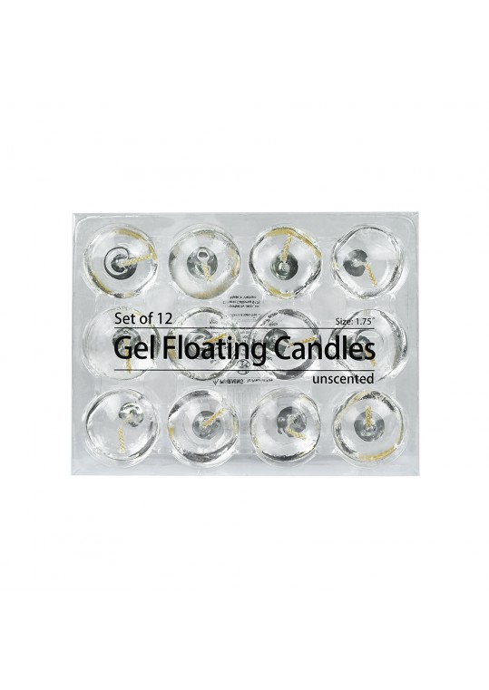 1.75 Inch Clear Gel Floating Candles (144pcs/Case) Bulk