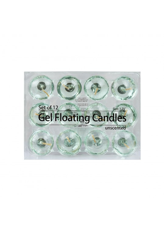 1.75 Inch Clear Aqua Gel Floating Candles (144pcs/Case) Bulk