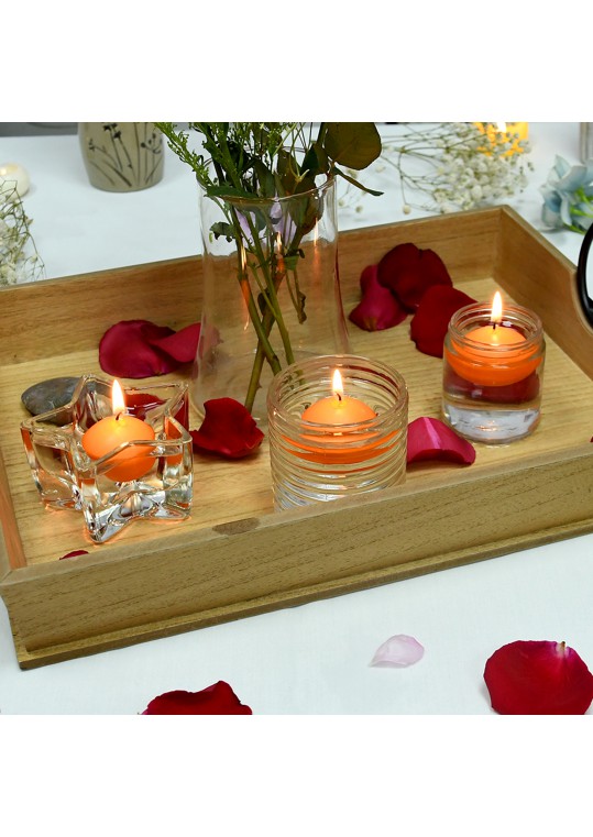 1 3/4 Inch Orange Floating Candles (24pc/Box)