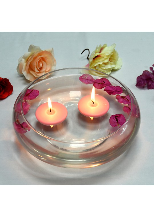 2 1/4 Inch Light Rose Floating Candles (96pcs/Case) Bulk