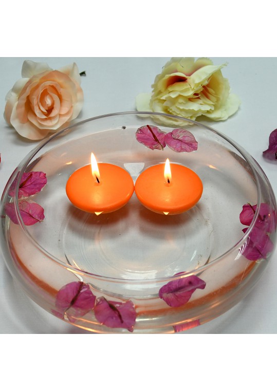 2 1/4 Inch Orange Floating Candles (288pcs/Case) Bulk