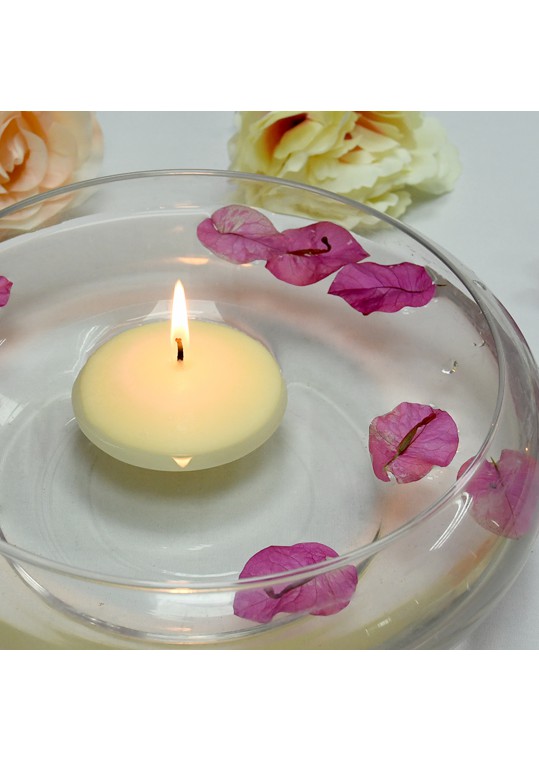 3 Inch Ivory Floating Candles (72pcs/Case) Bulk