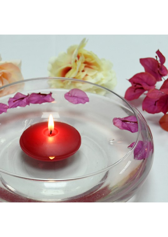 3 Inch Red Floating Candles (72pcs/Case) Bulk