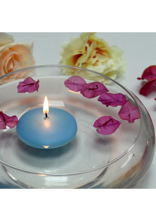 3 Inch Light Blue Floating Candles (72pcs/Case) Bulk