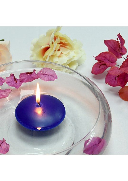 3 Inch Royal Blue Floating Candles (72pcs/Case) Bulk