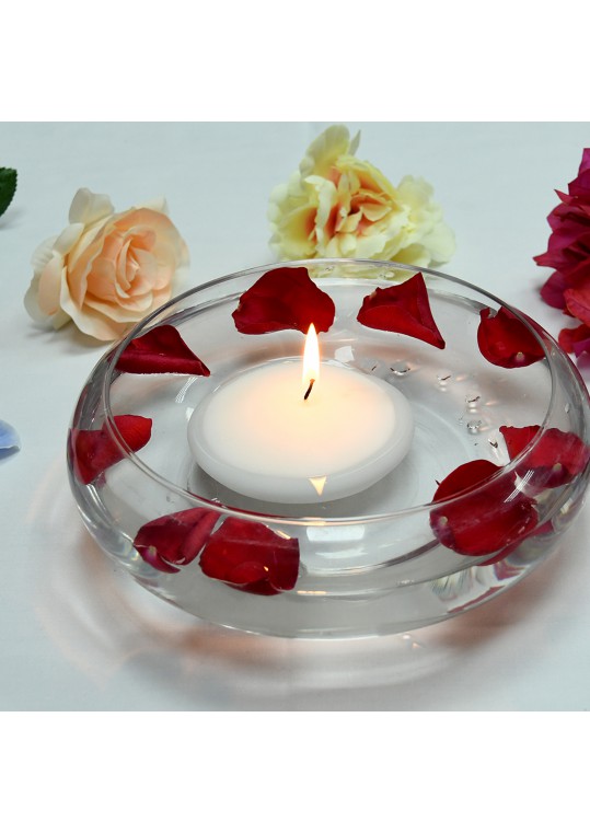 4 Inch White Floating Candles (24pcs/Case) Bulk