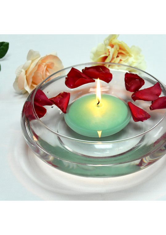 4 Inch Aqua Floating Candles (24pcs/Case) Bulk