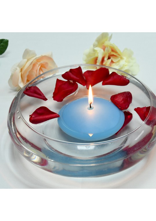 4 Inch Turquoise Floating Candles (24pcs/Case) Bulk