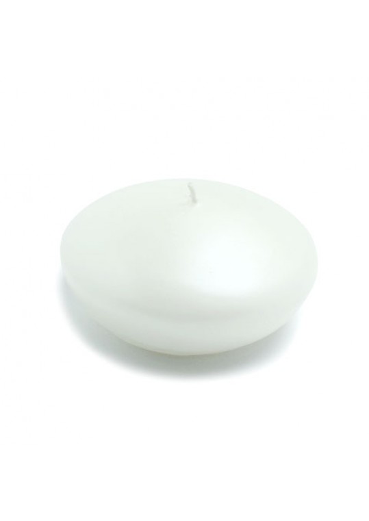 4 Inch Pearl White Floating Candles (24pcs/Case) Bulk