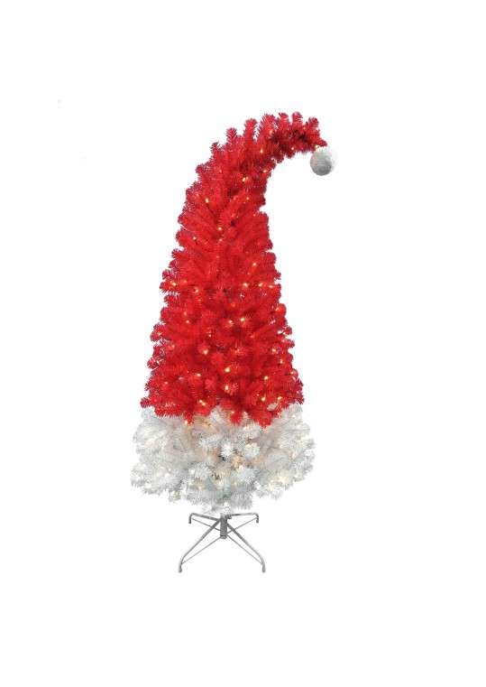 6FT PRE-LIT  SANTA HAT  TREE