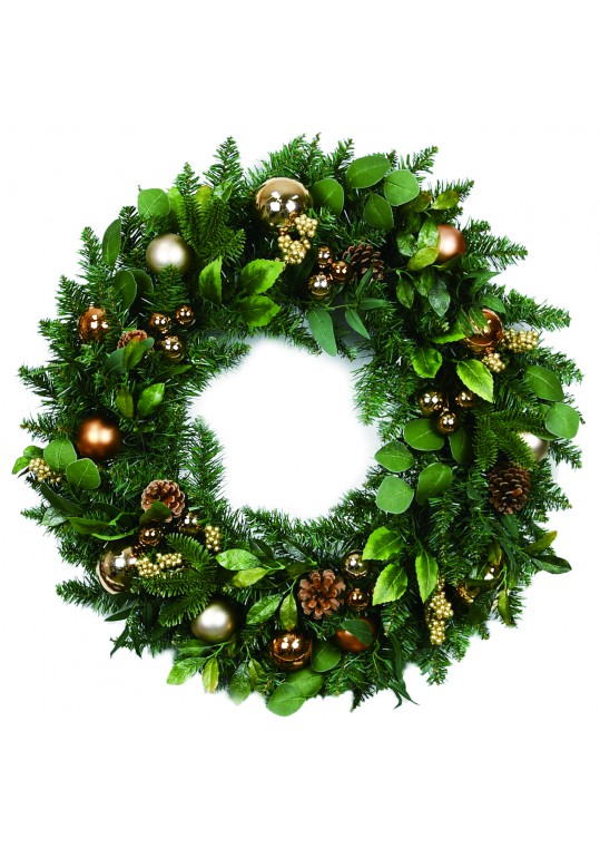 32 inch Christmas Wreath with Ornaments