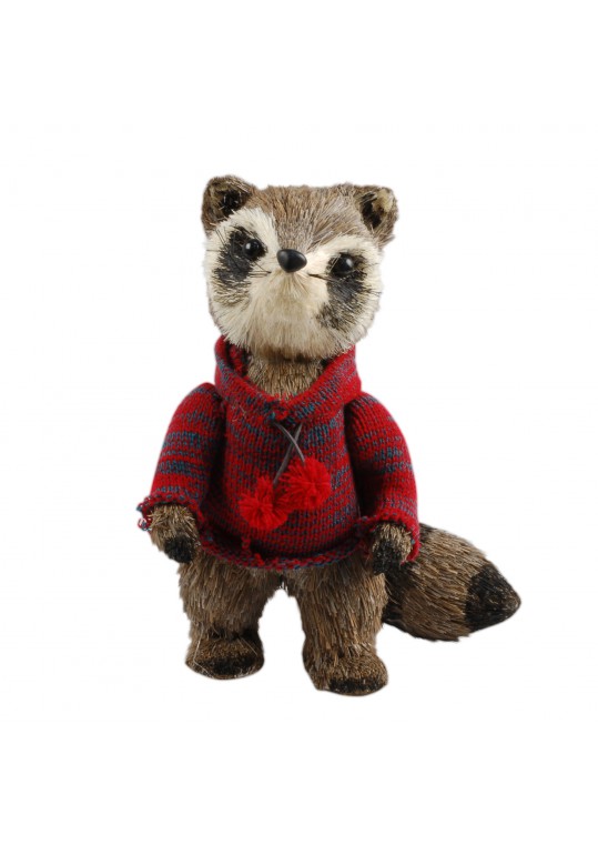 11.5 Inch H Christmas Decorative Raccoon