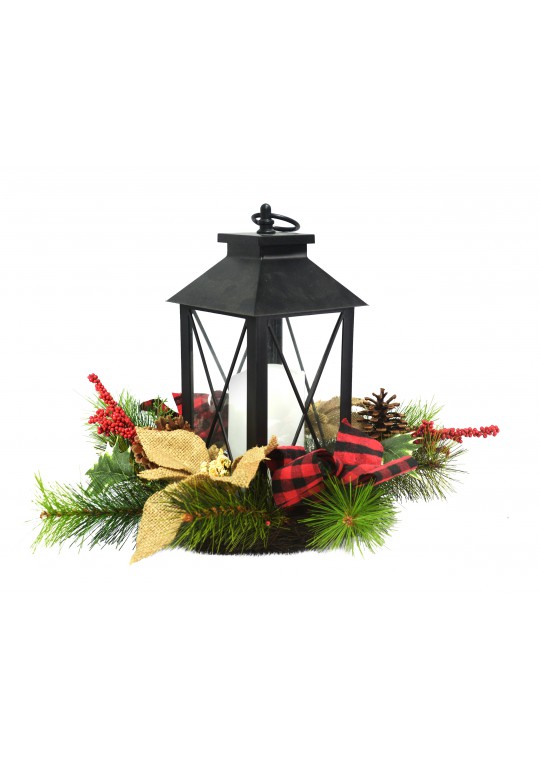 Candle Holder With Wreath