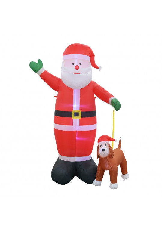 8FT Santa And Labrador Dog Inflatable