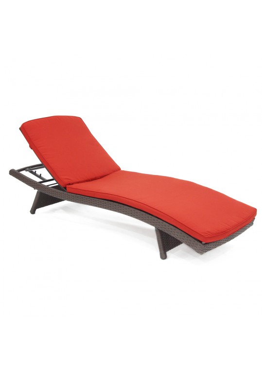 Brick Red Chaise Lounger Cushion (Set of 2)