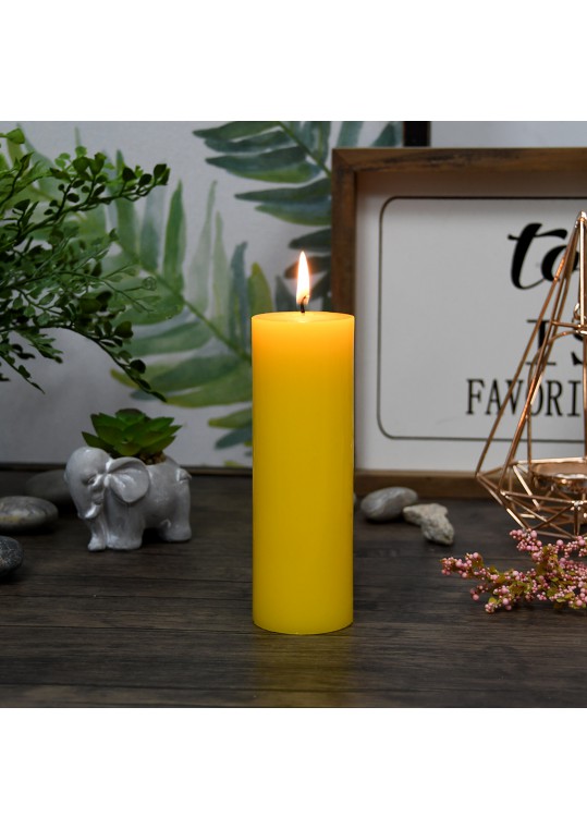 2 x 6 Inch Yellow Citronella Pillar Candle (24pcs/Case) Bulk