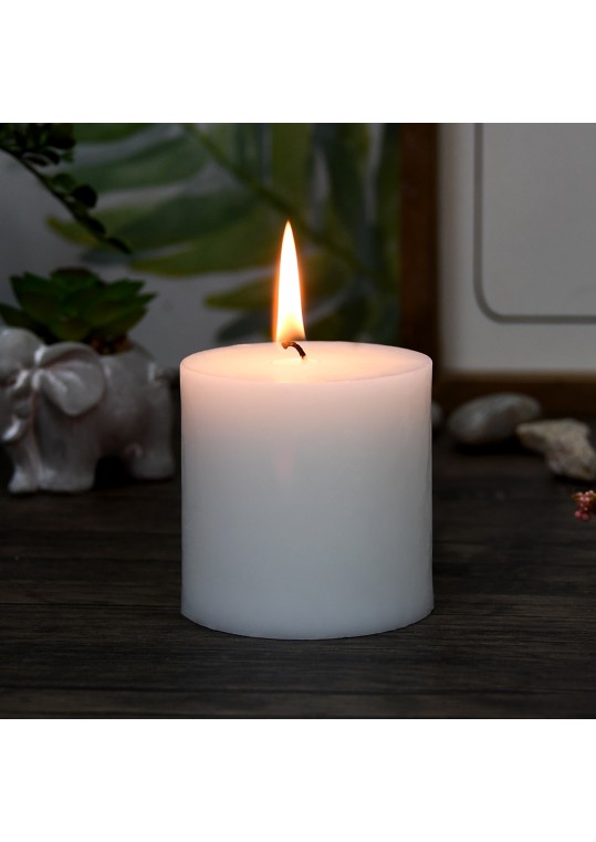 3 x 3 Inch White Citronella Pillar Candle