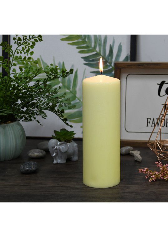 3 x 9 Inch Ivory Pillar Candles