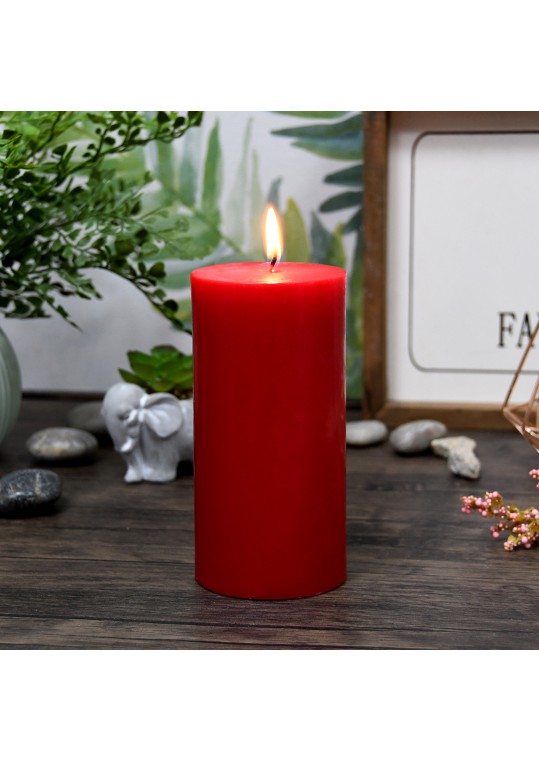 3 x 6 Inch Red Pillar Candle