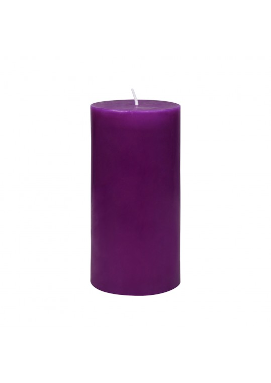 3 x 6 Inch Purple Pillar Candles(12pcs/Case) Bulk