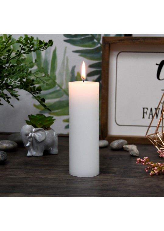 2 x 6 Inch White Pillar Candle