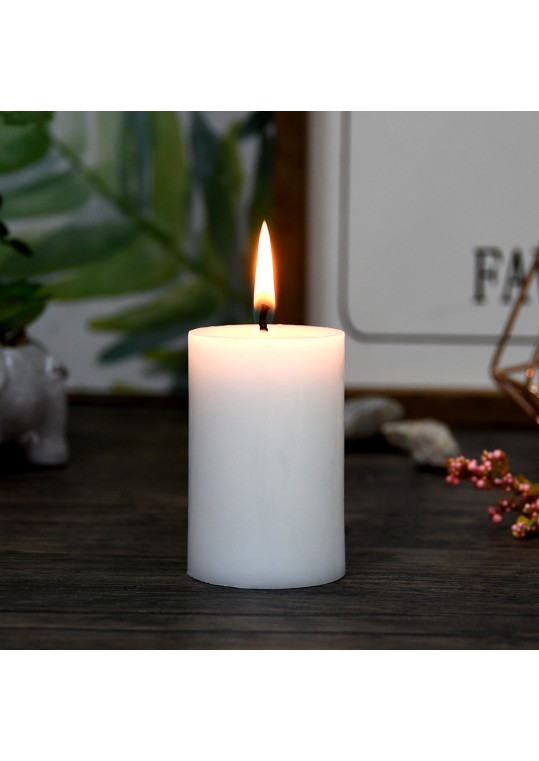 2 x 3 Inch White Pillar Candles - Set of 48