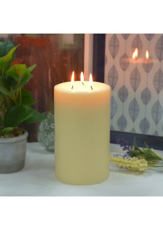 5 x 8 Inch Ivory Pillar Candle