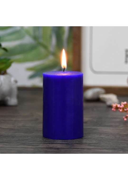 2 x 3 Inch Blue Pillar Candle (24pcs/Case) Bulk