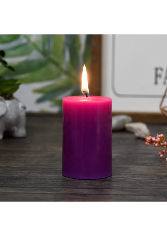 2 x 3 Inch Purple Pillar Candle (24pcs/Case) Bulk