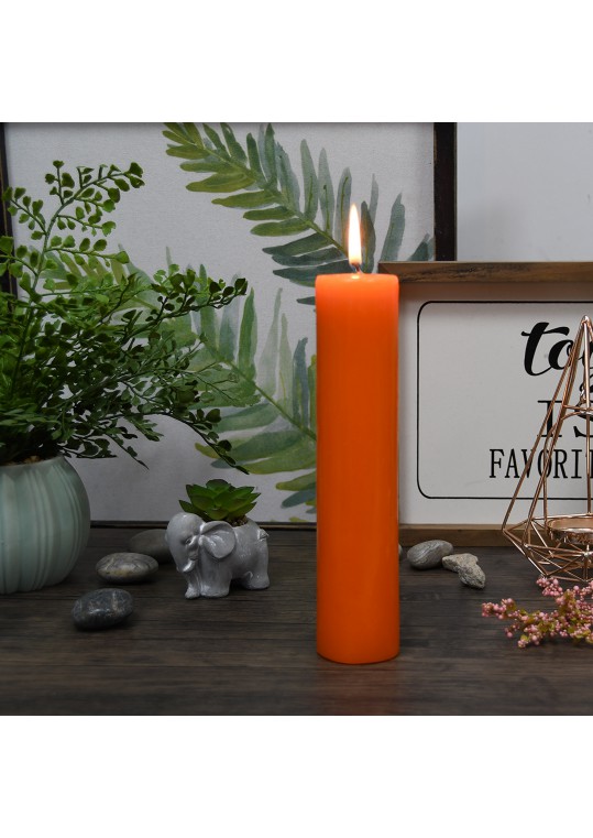 2 x 9 Inch Orange Pillar Candle (12pcs/Case) Bulk