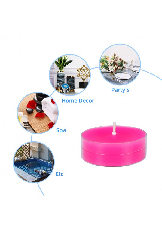 Mega Oversized Hot Pink Tealights (12pc/Box)