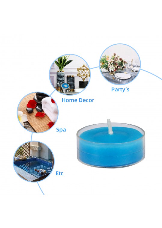 Turquoise Tealight Candles (600pcs/Case) Bulk