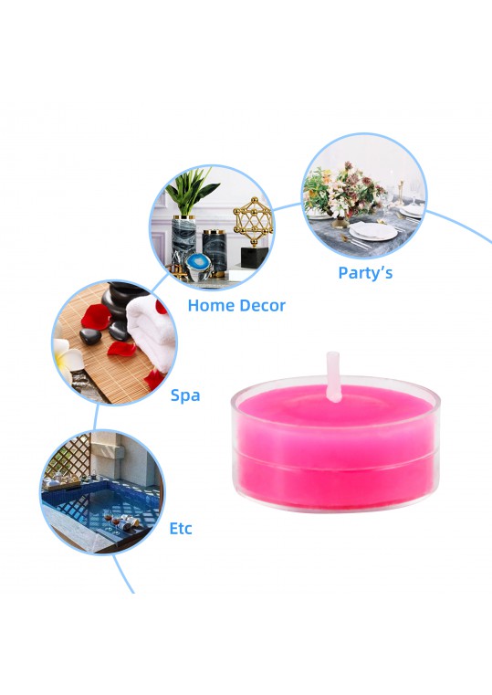 Hot Pink Tealight Candles (600pcs/Case) Bulk