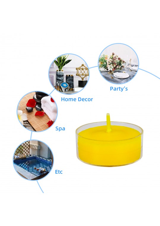 Yellow Tealight Candles (600pcs/Case) Bulk