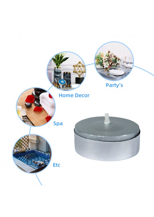 Metallic Silver Tealight Candles (600pcs/Case) Bulk