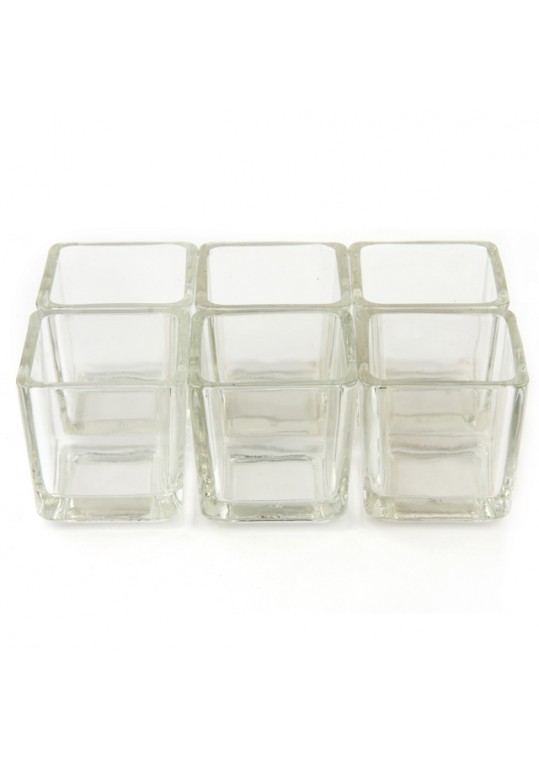 Square Glass Votive Holder (12pc/Box)