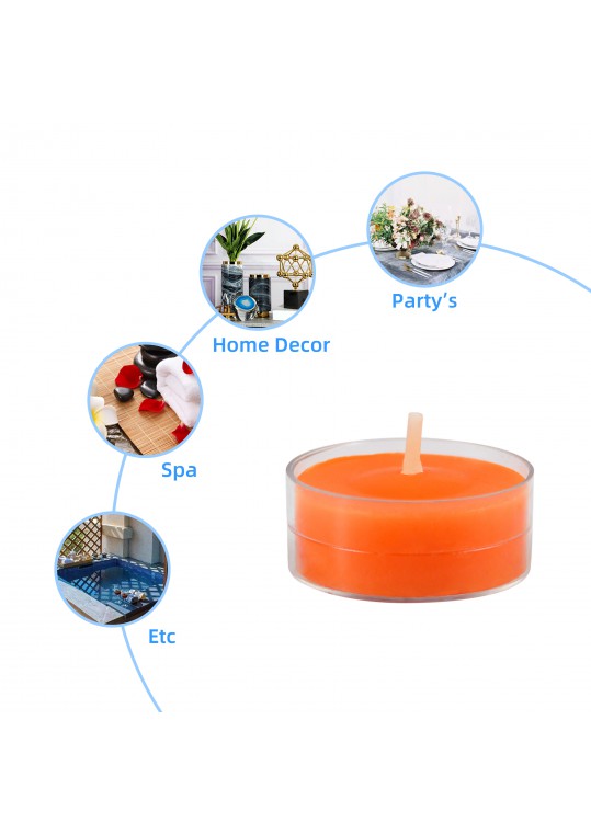 Pumpkin Spice Scented OrangeTeaLight Candles (288pcs/Case)
