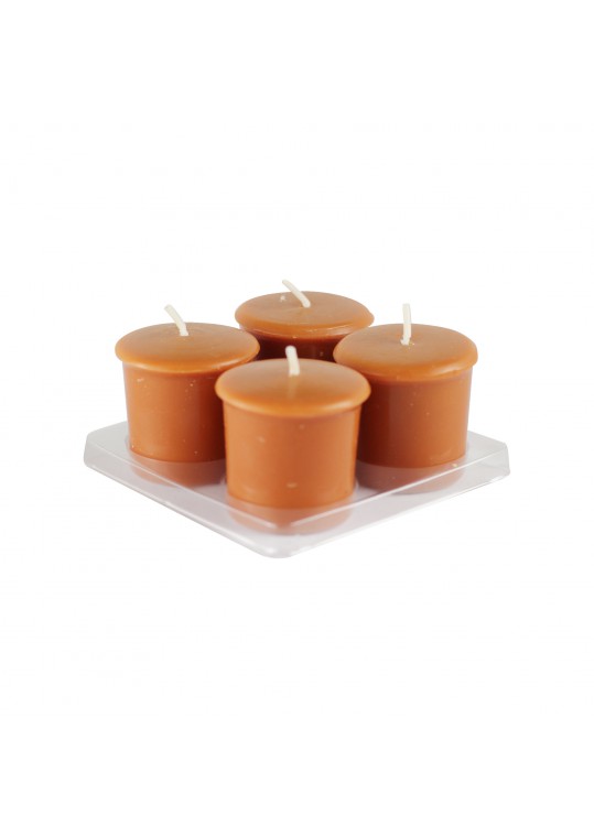 Brown Rain Lissed Oak Leaf Votive Candles (96pc/Case)