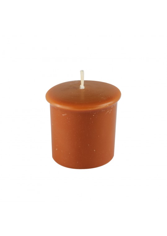 Rain Lissed Oak Leaf  Brown Votive Candles (8pc/Box)