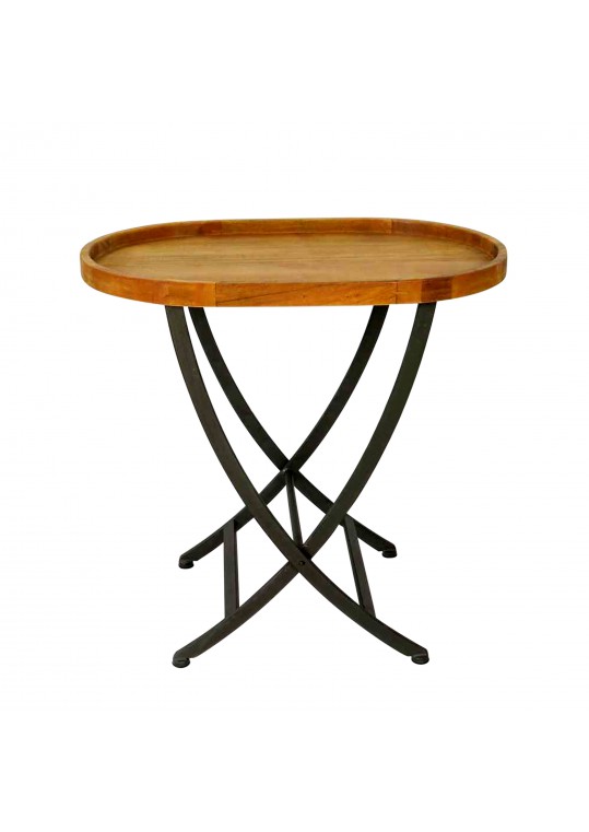 Wooden Round Folding Tray