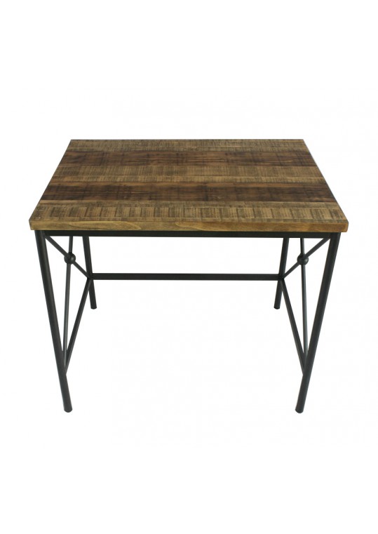 Set of 3 Rectangle Wood & Metal  End Table