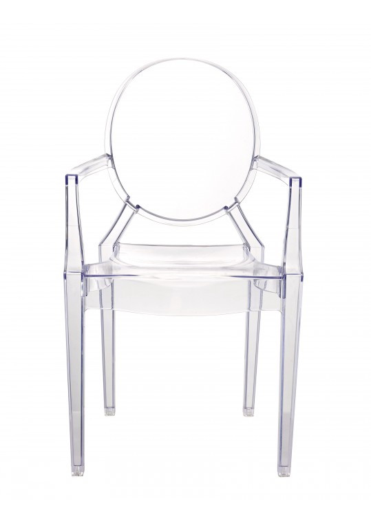 Clear Plastic Arm Chair (Set of 2)