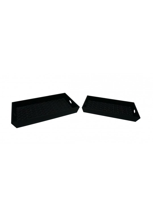 Grace Wood Tray-Set of 2