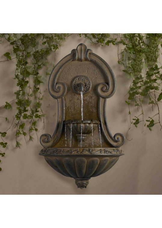 Muro Elegante Copper Finish Wall Fountain