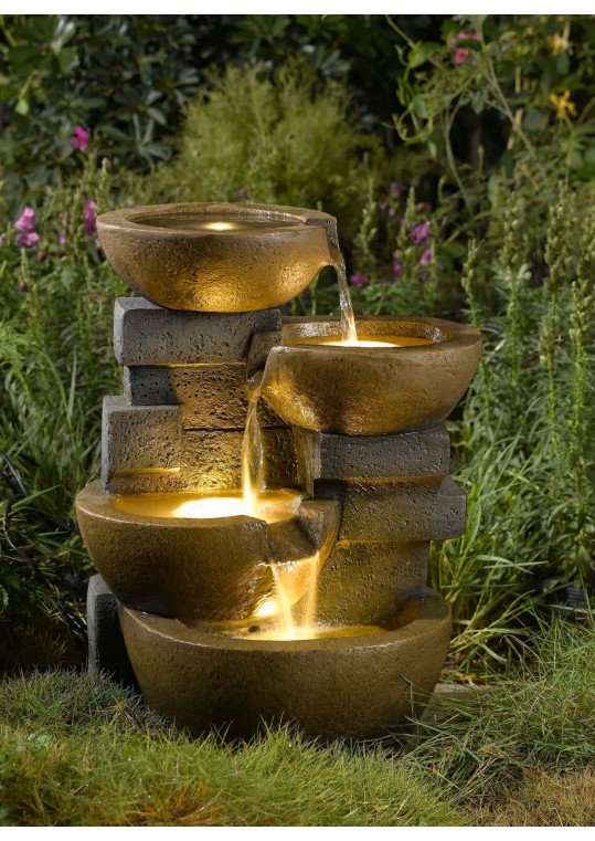Pots Water Fountain with Led Light