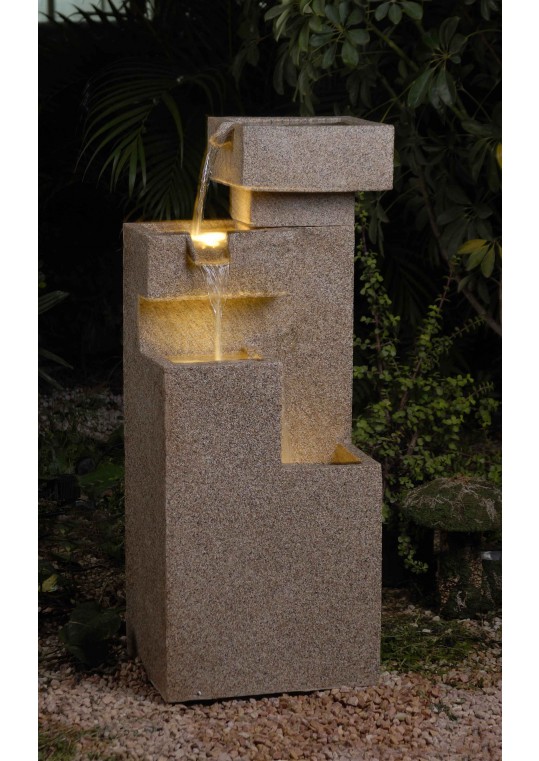 Sand Stone Cascade Tires Outdoor/Indoor Lighted Fountain