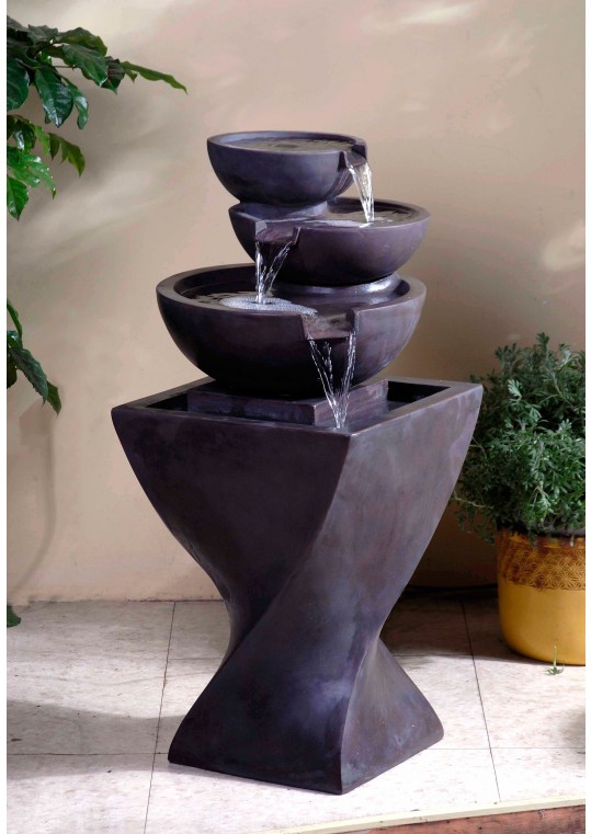 Modern Tier Bowls Indoor Water Fountain