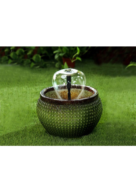 Green Bowl with Nozzle Water Fountain